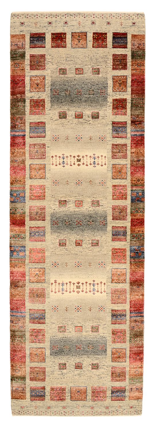 Alfombra de pasillo Alfombra Gabbeh - Loribaft Indus - 247 x 82 cm - multicolor