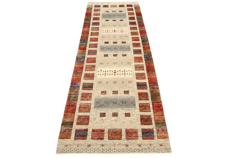 Alfombra de pasillo Alfombra Gabbeh - Loribaft Indus - 247 x 82 cm - multicolor