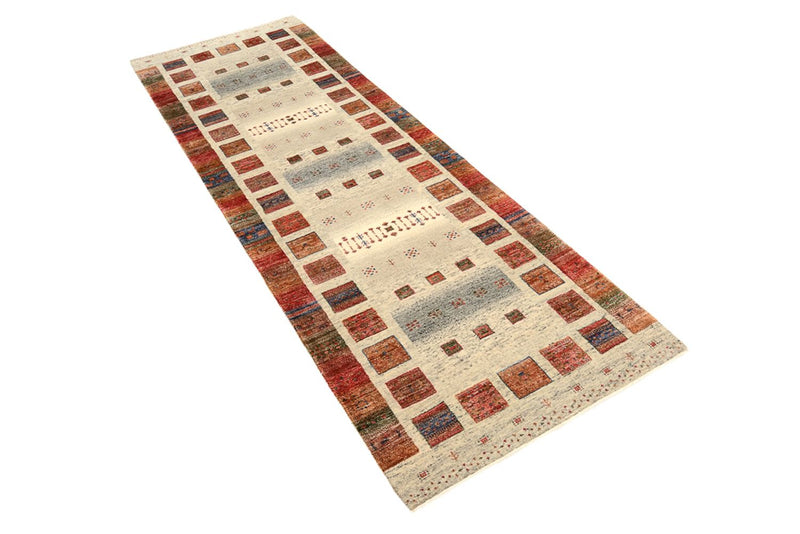 Alfombra de pasillo Alfombra Gabbeh - Loribaft Indus - 247 x 82 cm - multicolor