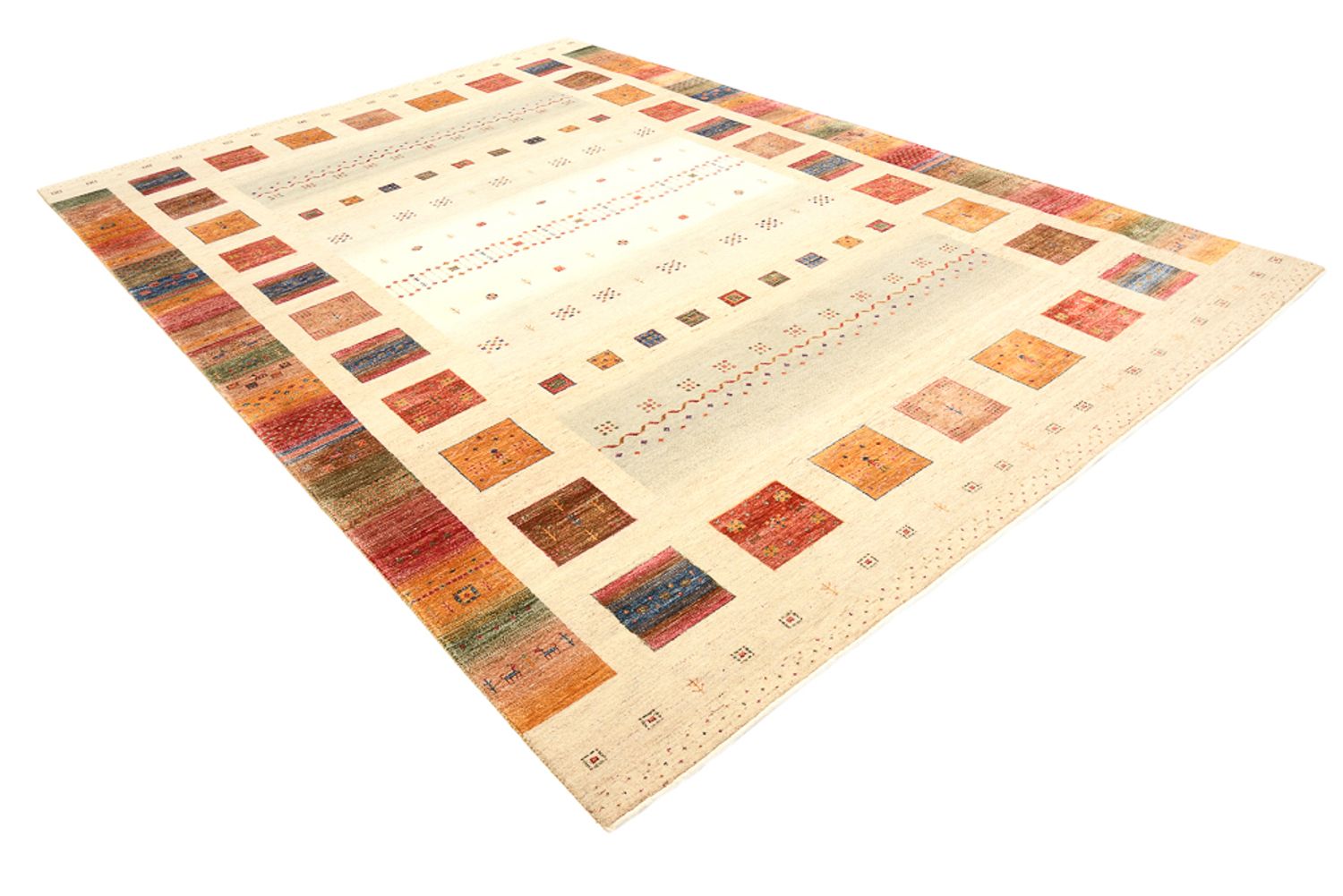 Alfombra Gabbeh - Loribaft Indus - 345 x 247 cm - multicolor