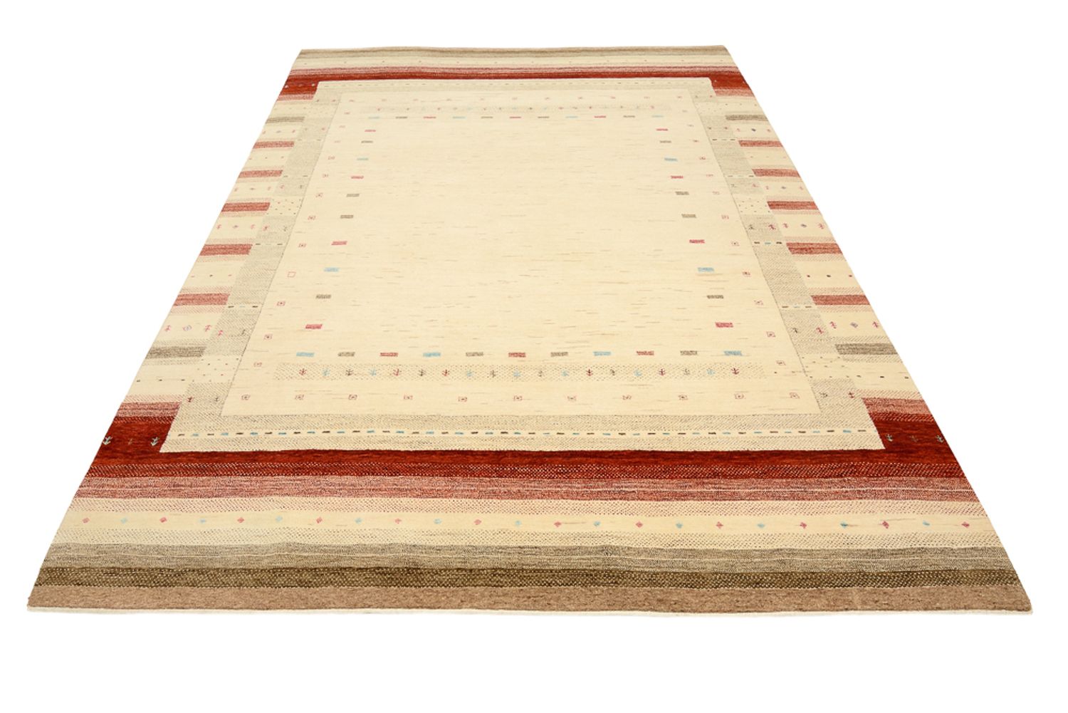 Alfombra Gabbeh - Loribaft Indus - 299 x 210 cm - beige claro
