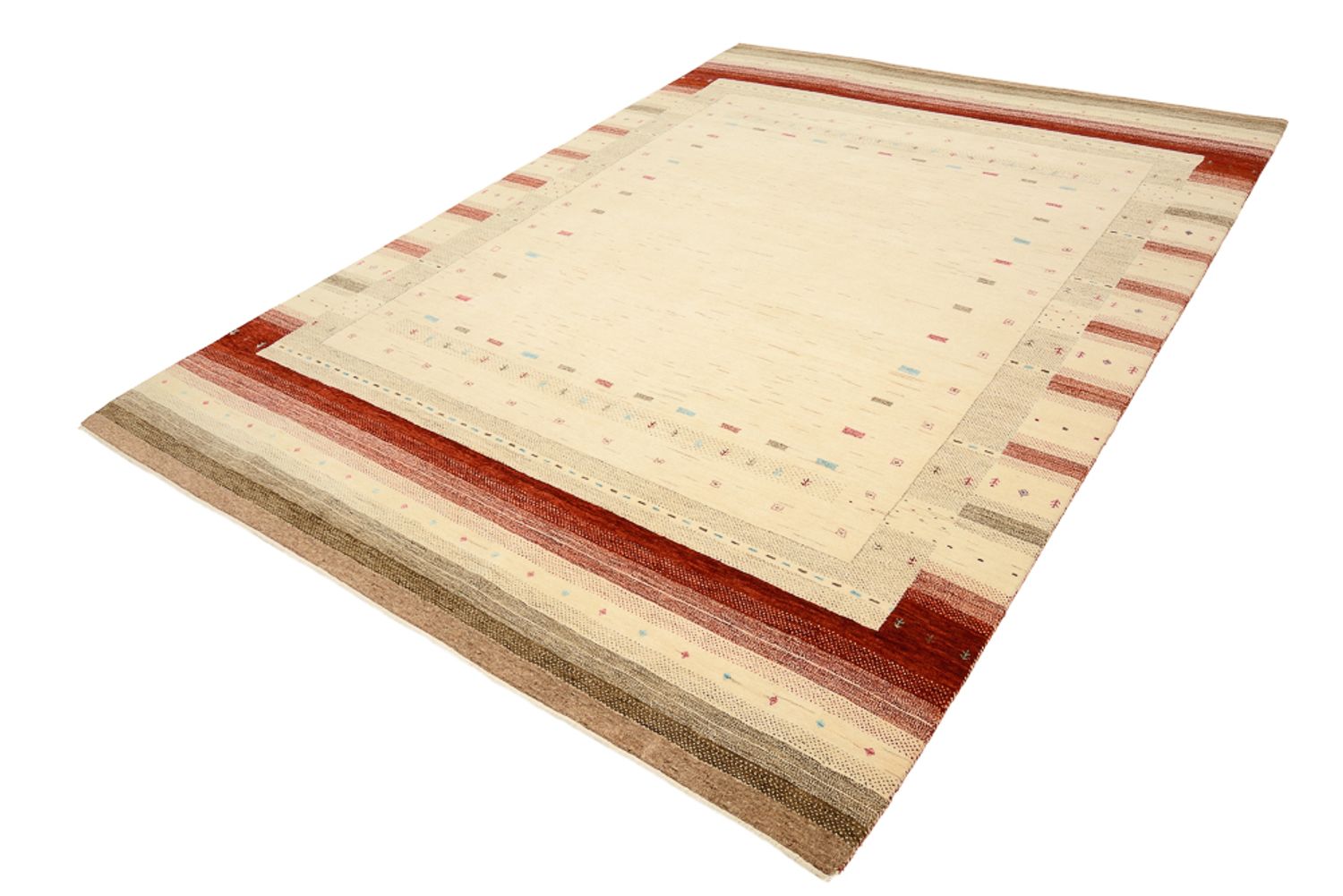 Alfombra Gabbeh - Loribaft Indus - 299 x 210 cm - beige claro