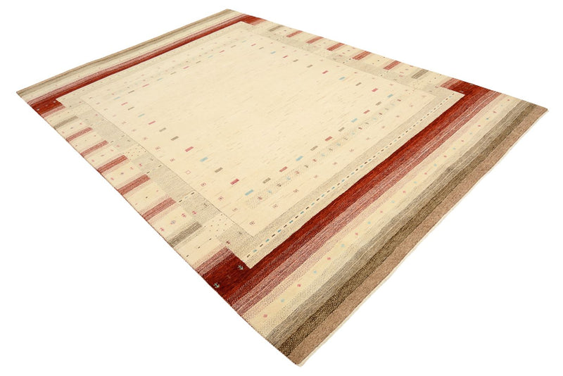 Alfombra Gabbeh - Loribaft Indus - 299 x 210 cm - beige claro