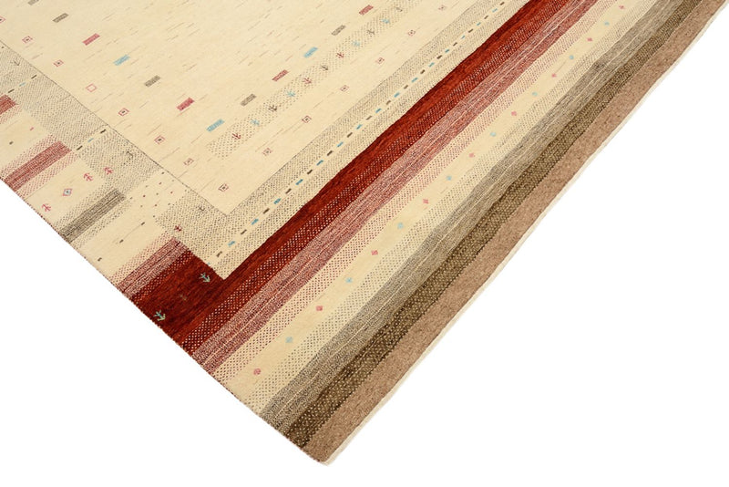 Alfombra Gabbeh - Loribaft Indus - 299 x 210 cm - beige claro