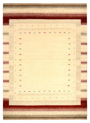 Alfombra Gabbeh - Loribaft Indus - 356 x 255 cm - beige claro