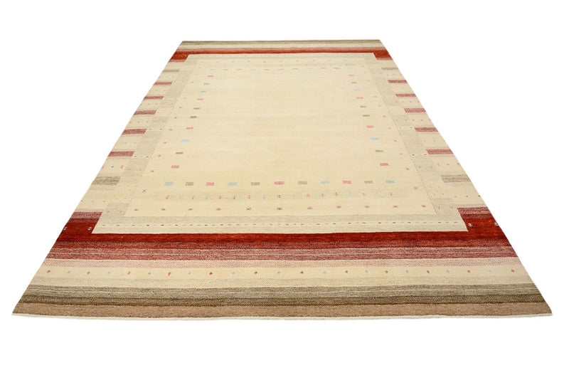 Alfombra Gabbeh - Loribaft Indus - 356 x 255 cm - beige claro