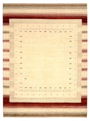 Alfombra Gabbeh - Loribaft Indus - 342 x 254 cm - beige claro