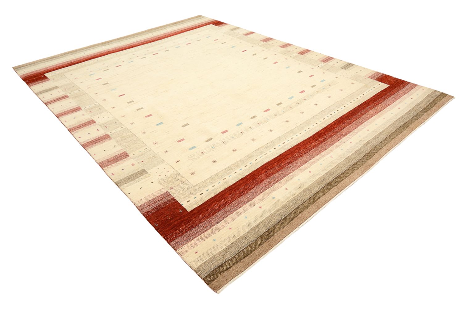 Alfombra Gabbeh - Loribaft Indus - 342 x 254 cm - beige claro