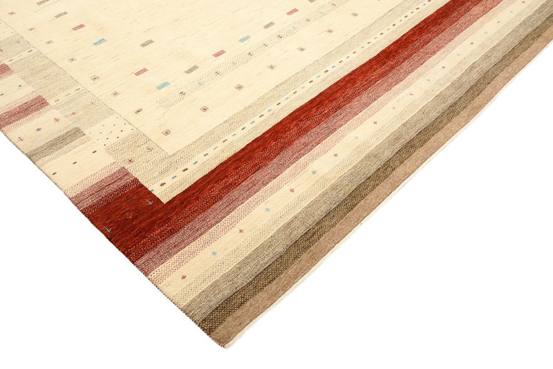 Alfombra Gabbeh - Loribaft Indus - 342 x 254 cm - beige claro