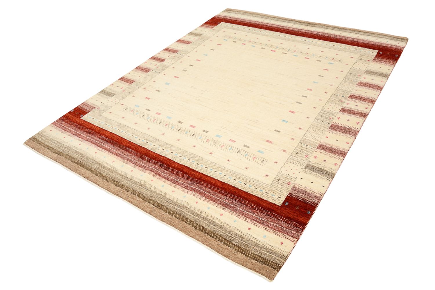 Alfombra Gabbeh - Loribaft Indus - 240 x 175 cm - beige claro