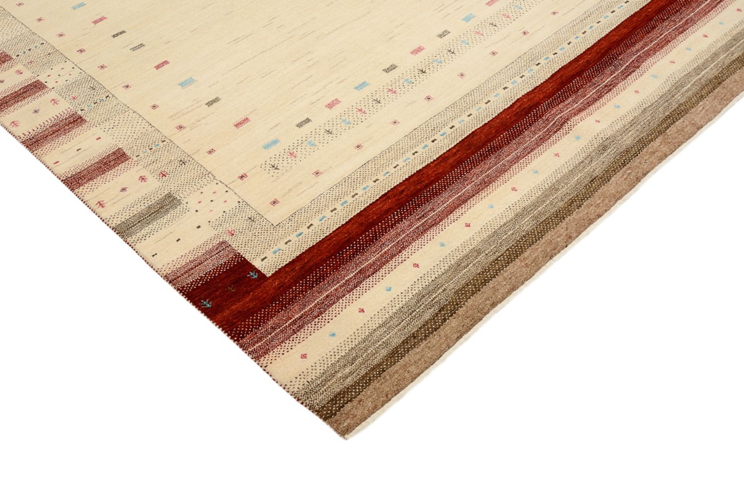 Alfombra Gabbeh - Loribaft Indus - 240 x 175 cm - beige claro