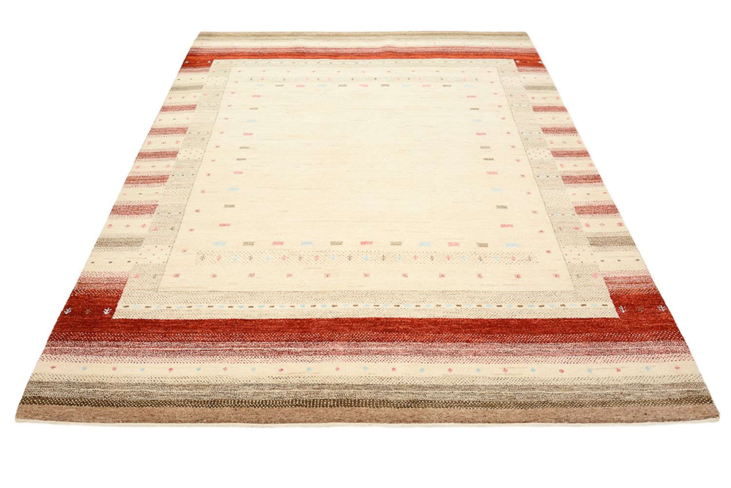 Alfombra Gabbeh - Loribaft Indus - 240 x 175 cm - beige claro