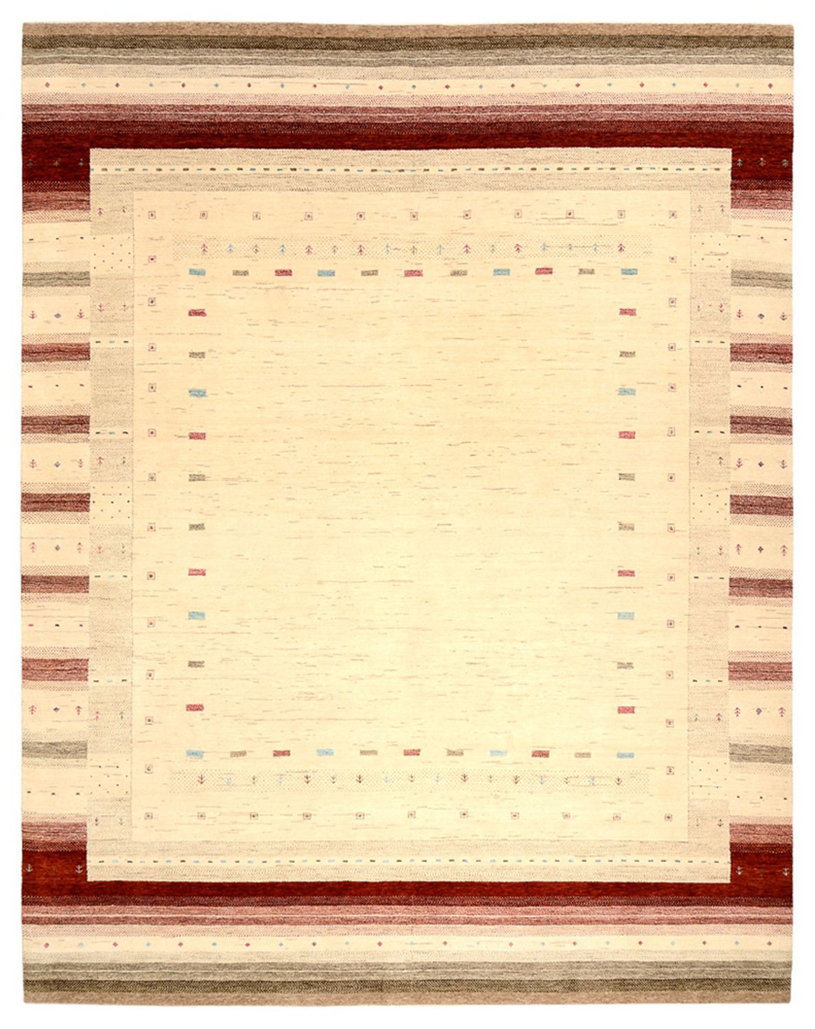Alfombra Gabbeh - Loribaft Indus - 319 x 251 cm - beige claro