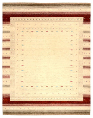 Alfombra Gabbeh - Loribaft Indus - 319 x 251 cm - beige claro