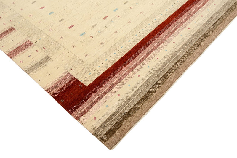 Alfombra Gabbeh - Loribaft Indus - 319 x 251 cm - beige claro