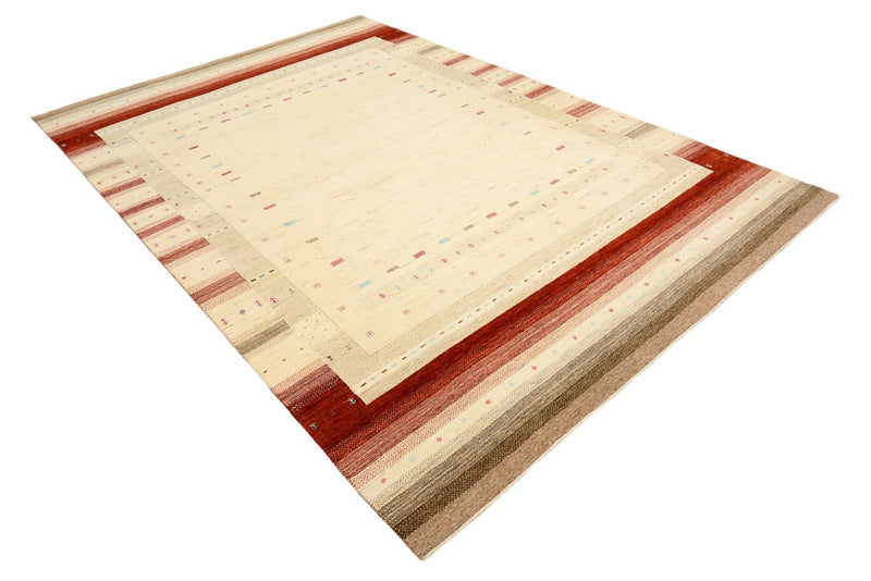 Alfombra Gabbeh - Loribaft Indus - 304 x 205 cm - beige claro