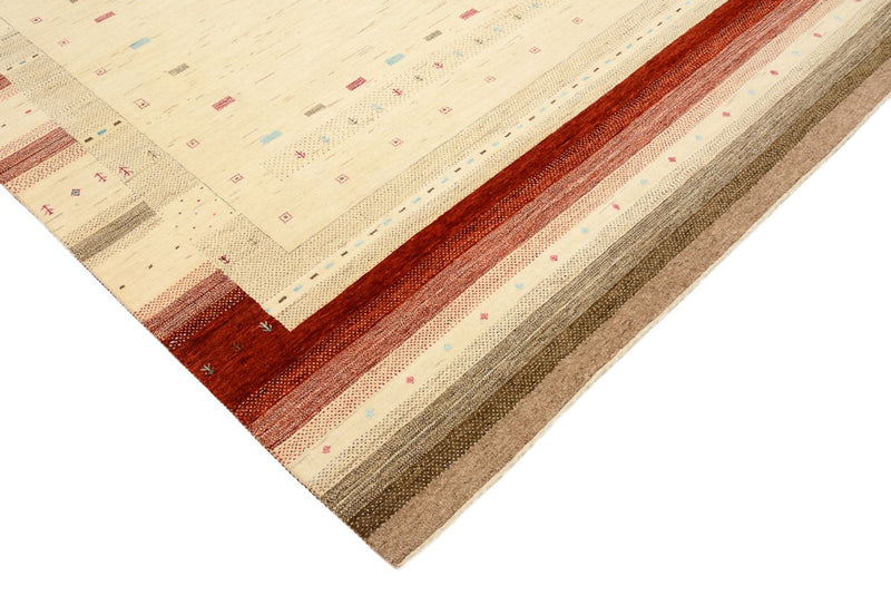 Alfombra Gabbeh - Loribaft Indus - 304 x 205 cm - beige claro