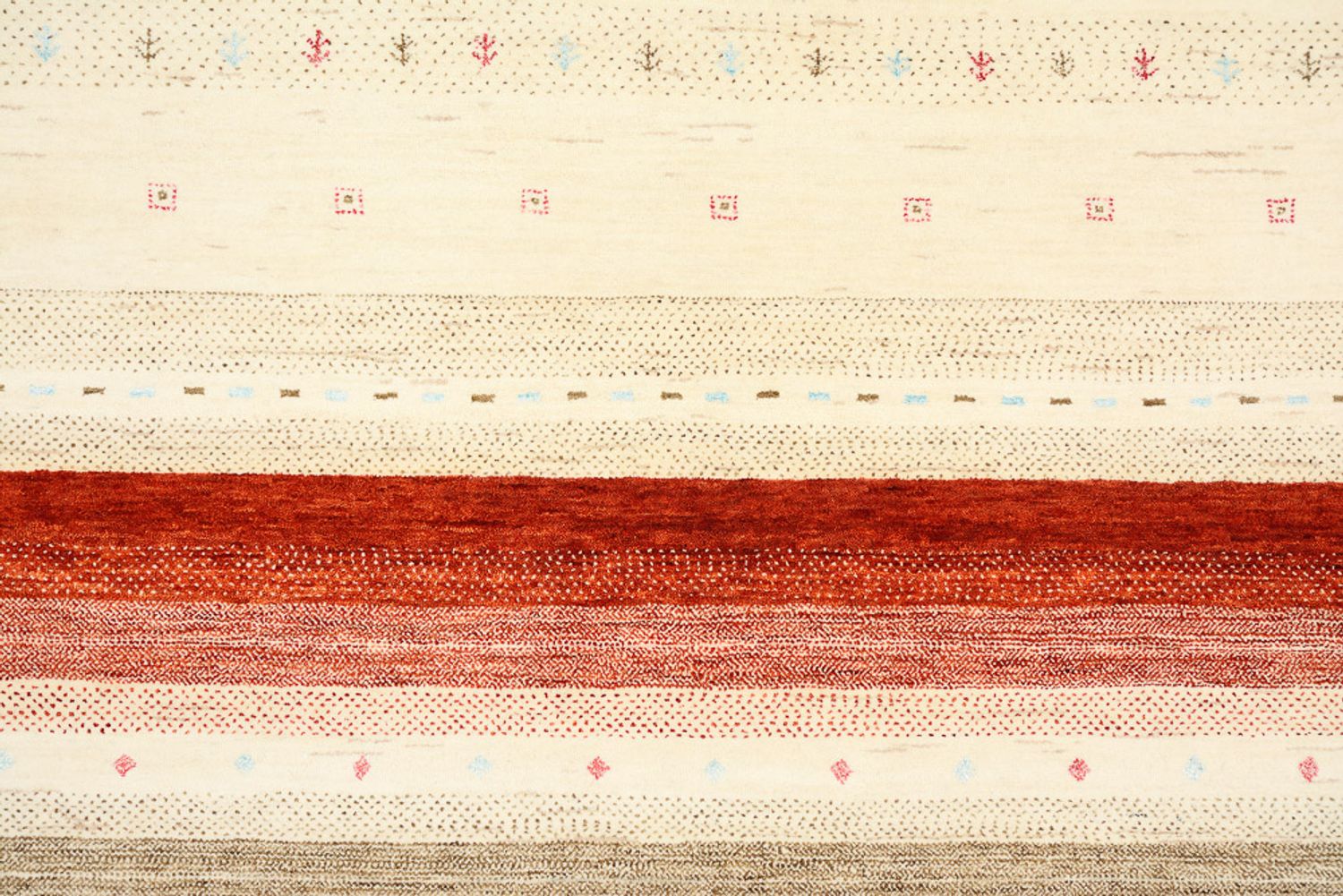 Alfombra Gabbeh - Loribaft Indus - 304 x 205 cm - beige claro
