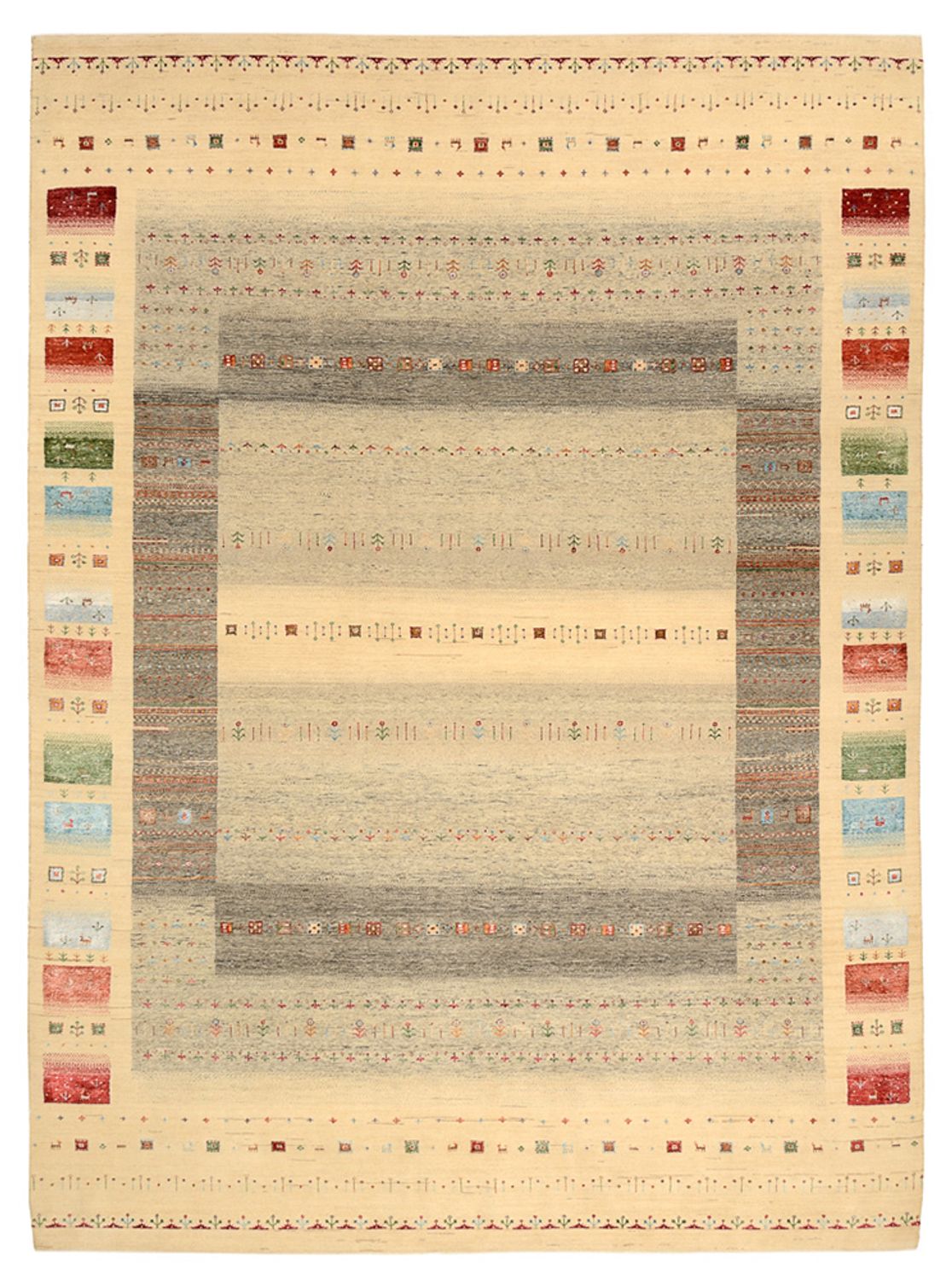 Alfombra Gabbeh - Loribaft Indus - 339 x 248 cm - multicolor