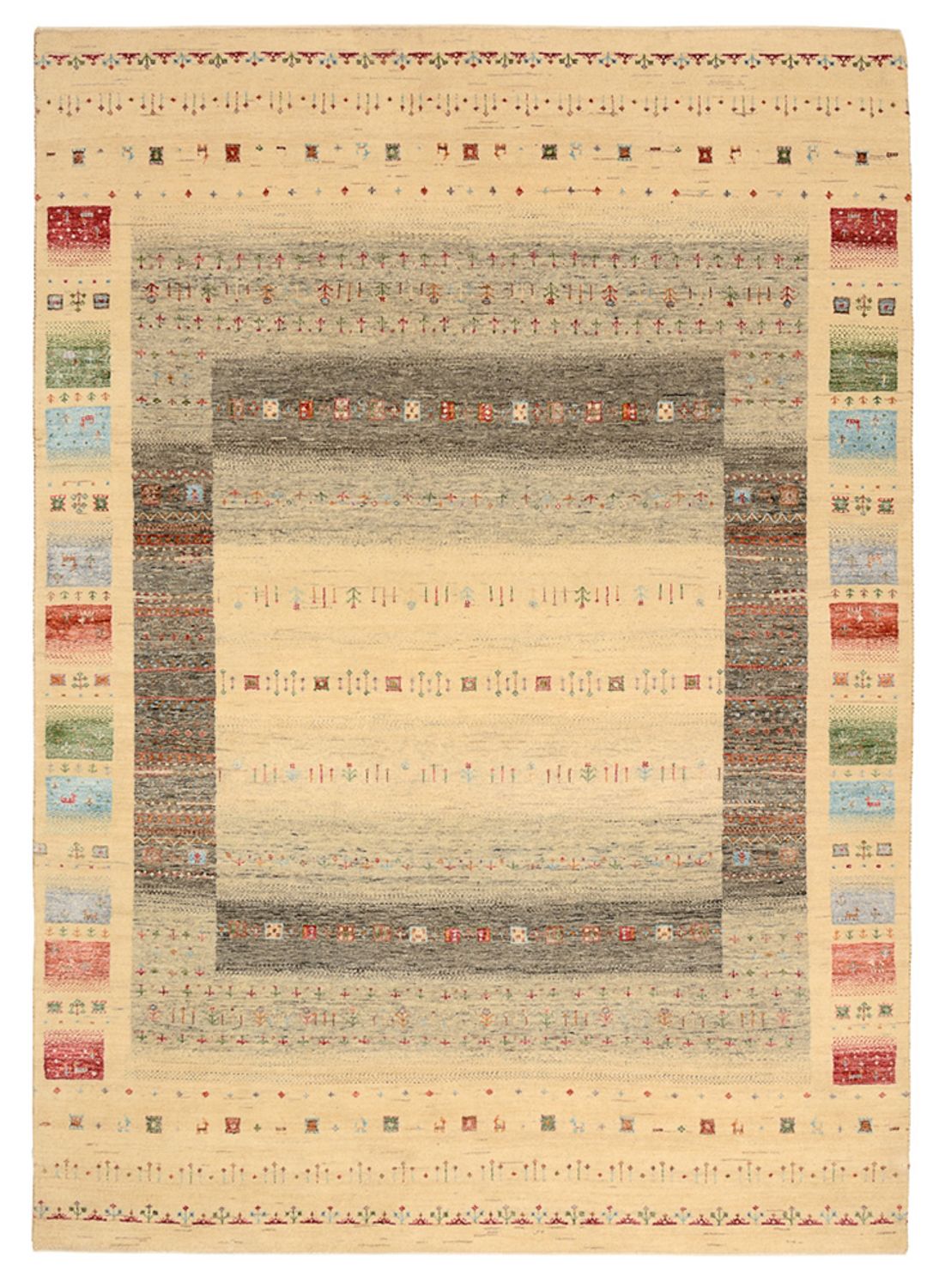 Alfombra Gabbeh - Loribaft Indus - 243 x 171 cm - multicolor