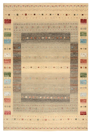 Alfombra Gabbeh - Loribaft Indus - 304 x 201 cm - multicolor
