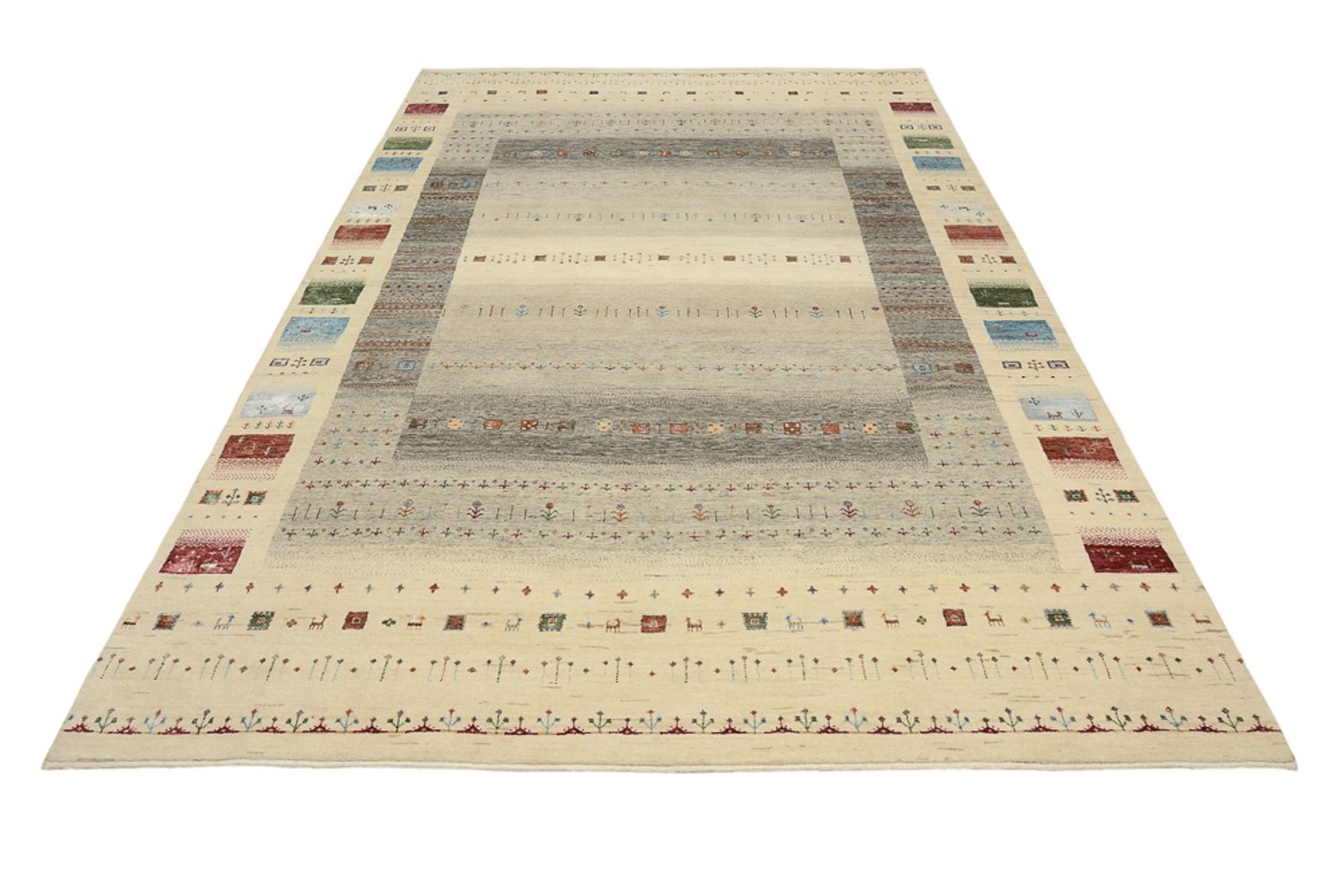 Alfombra Gabbeh - Loribaft Indus - 304 x 201 cm - multicolor
