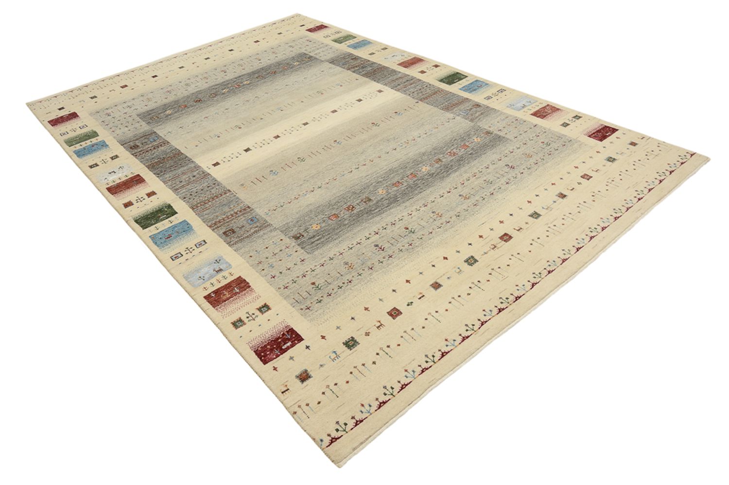 Alfombra Gabbeh - Loribaft Indus - 304 x 201 cm - multicolor
