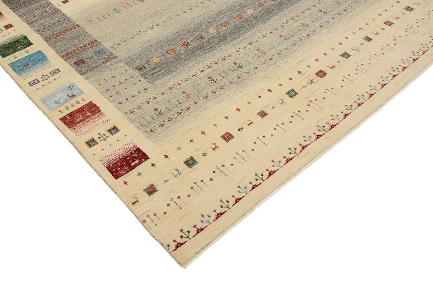 Alfombra Gabbeh - Loribaft Indus - 304 x 201 cm - multicolor