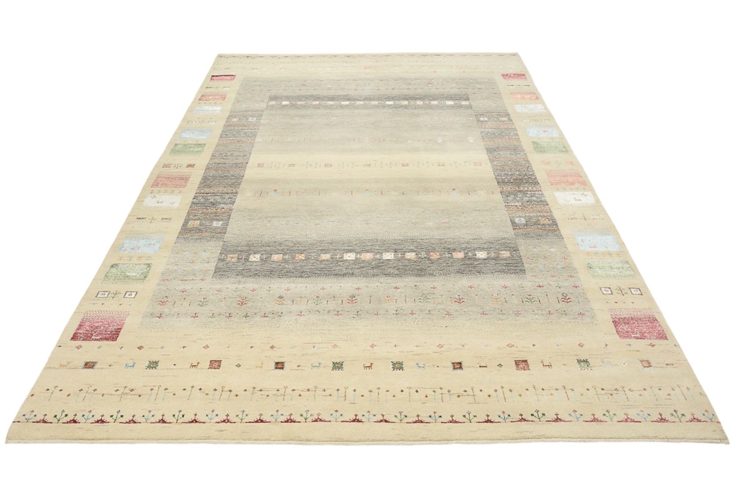 Alfombra Gabbeh - Loribaft Indus - 304 x 201 cm - multicolor
