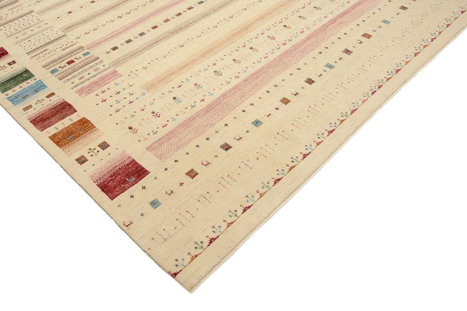 Alfombra Gabbeh - Loribaft Indus - 335 x 248 cm - multicolor