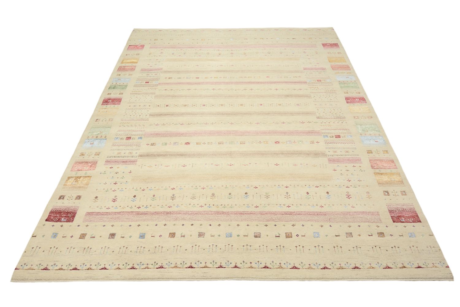 Alfombra Gabbeh - Loribaft Indus - 335 x 248 cm - multicolor