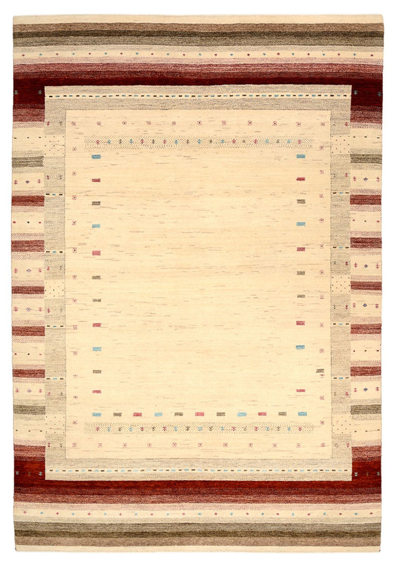 Alfombra Gabbeh - Loribaft Indus - 296 x 203 cm - beige claro