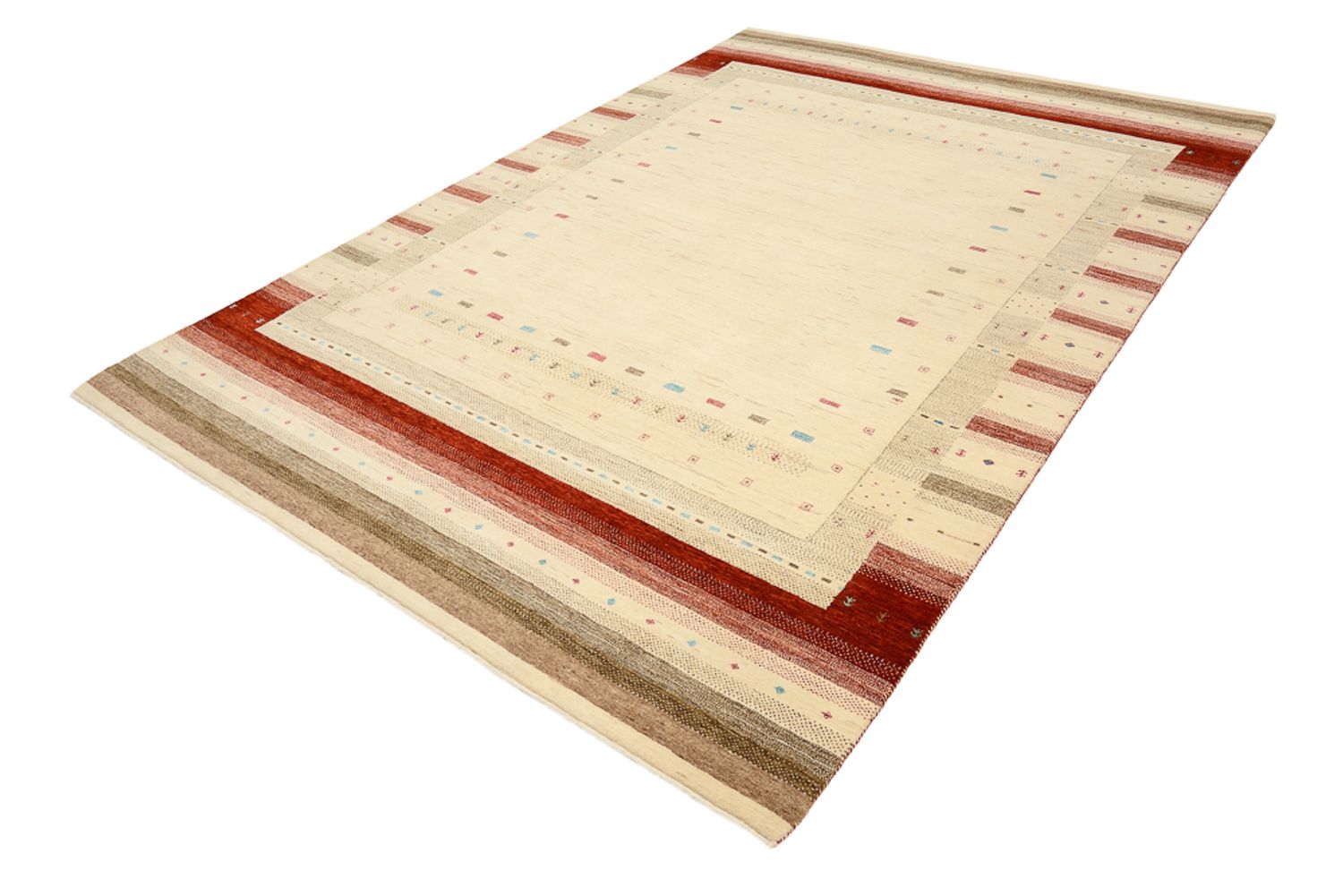 Alfombra Gabbeh - Loribaft Indus - 296 x 203 cm - beige claro