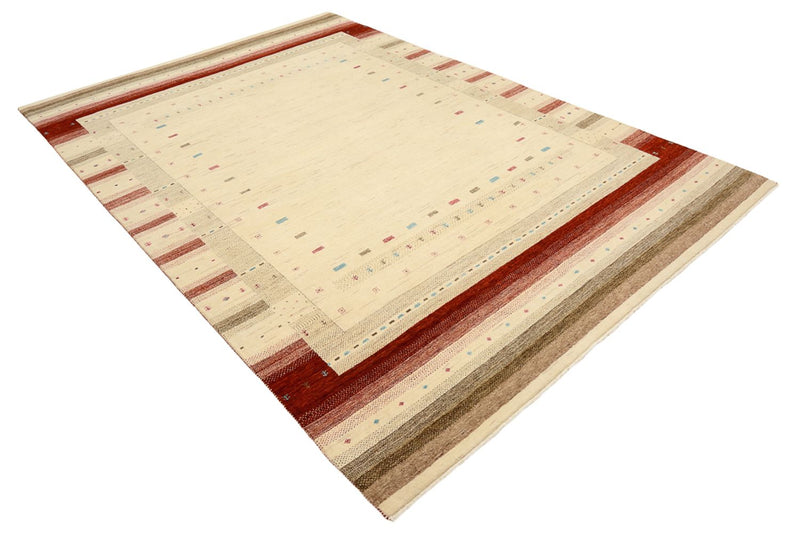 Alfombra Gabbeh - Loribaft Indus - 296 x 203 cm - beige claro