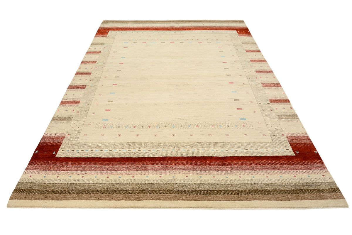 Alfombra Gabbeh - Loribaft Indus - 296 x 203 cm - beige claro