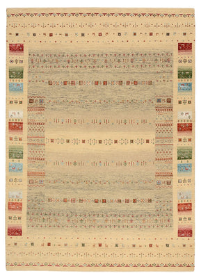 Alfombra Gabbeh - Loribaft Indus - 241 x 172 cm - beige oscuro