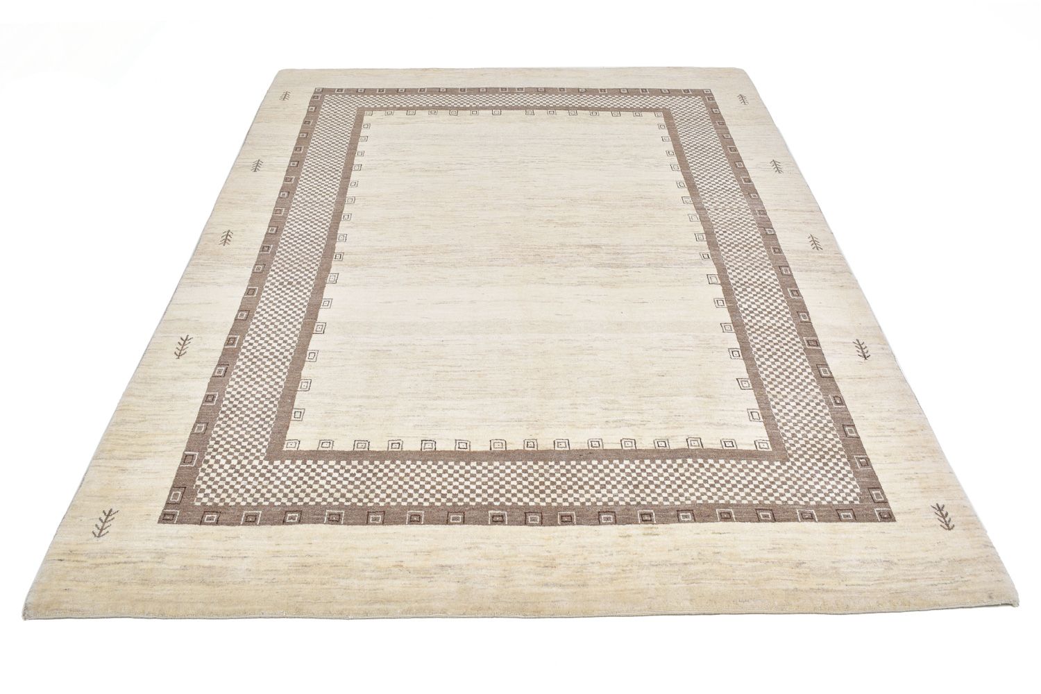 Alfombra Gabbeh - Loribaft Persa - 242 x 176 cm - beige