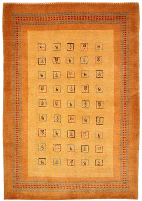 Alfombra Gabbeh - Loribaft Persa - 170 x 114 cm - amarillo