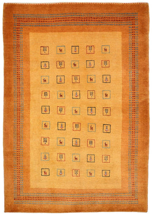 Alfombra Gabbeh - Loribaft Persa - 170 x 114 cm - amarillo