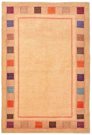 Alfombra Gabbeh - Loribaft Persa - 158 x 104 cm - amarillo