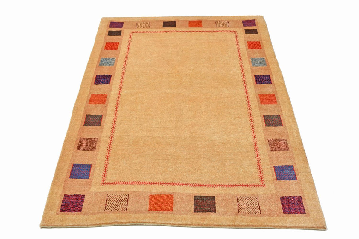 Alfombra Gabbeh - Loribaft Persa - 158 x 104 cm - amarillo