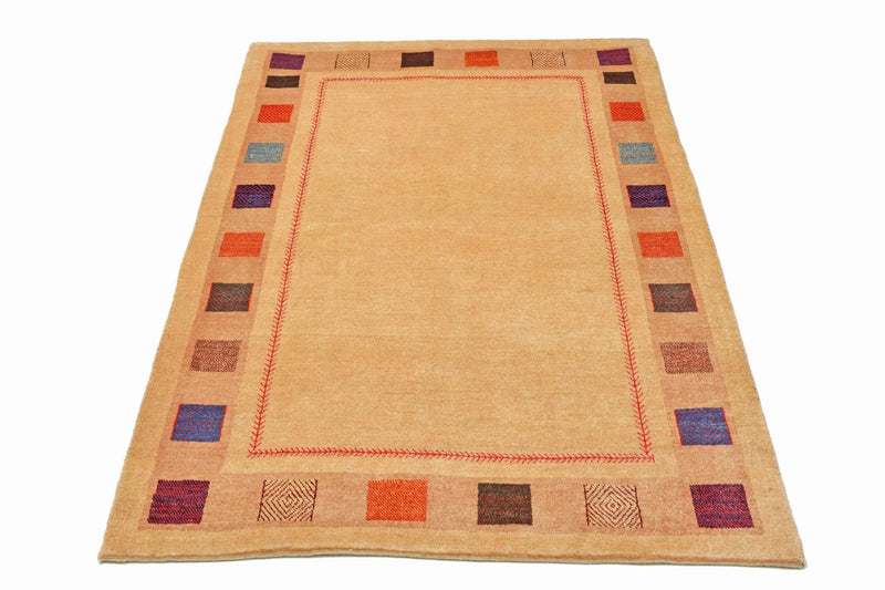 Alfombra Gabbeh - Loribaft Persa - 158 x 104 cm - amarillo