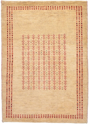 Alfombra Gabbeh - Loribaft Persa - 119 x 81 cm - natural