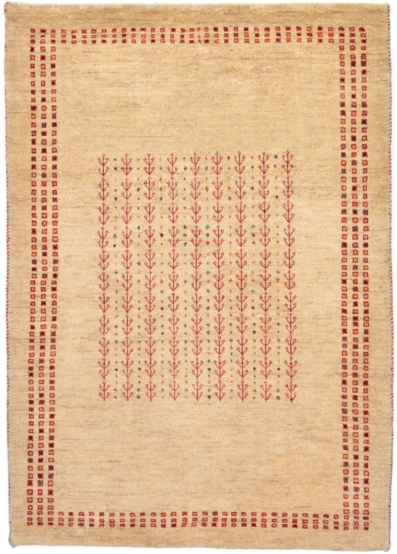 Alfombra Gabbeh - Loribaft Persa - 119 x 81 cm - natural