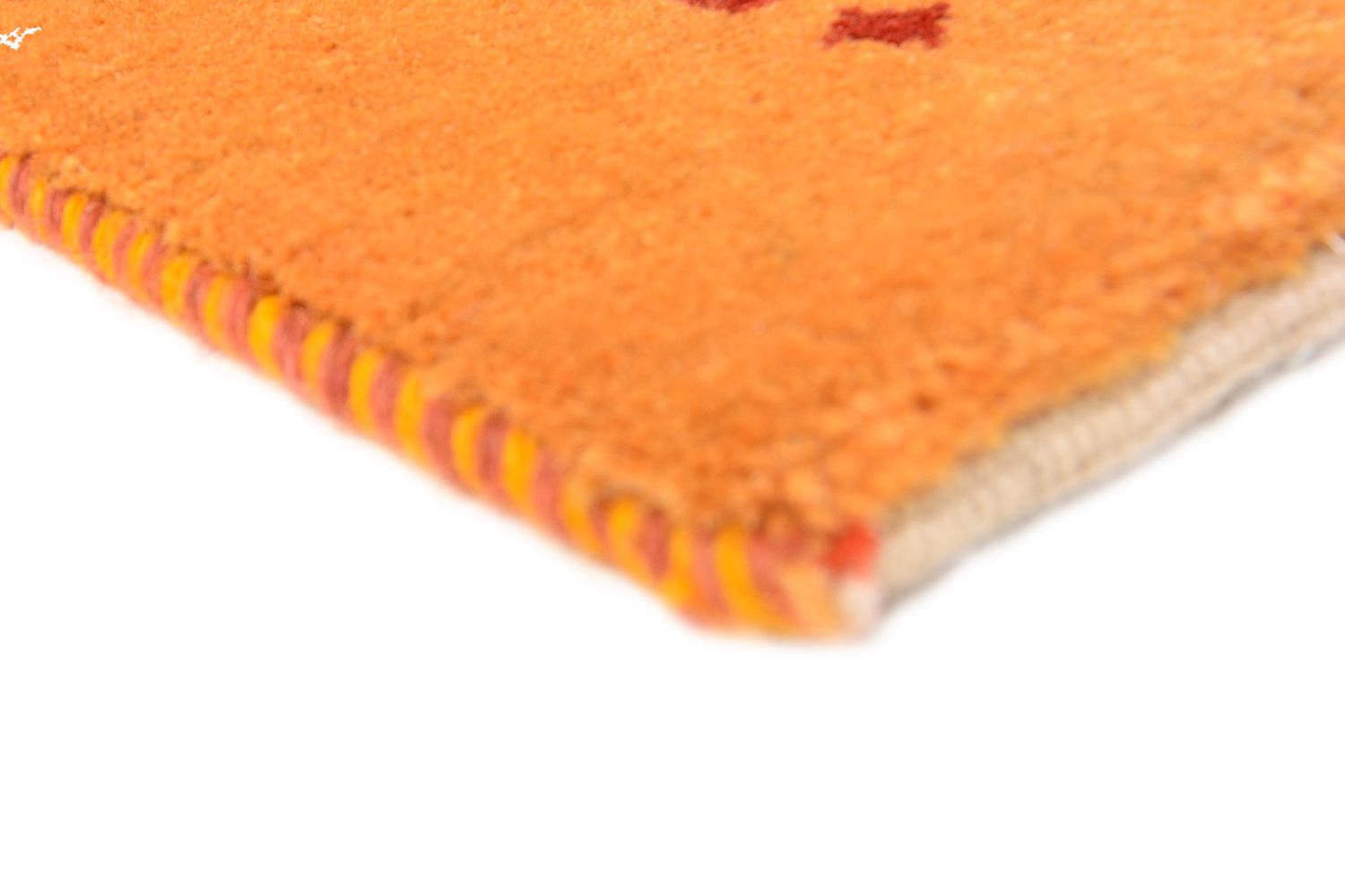 Alfombra Gabbeh - Loribaft Persa - 98 x 62 cm - naranja