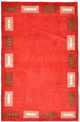 Alfombra Gabbeh - Loribaft Persa - 166 x 104 cm - rojo