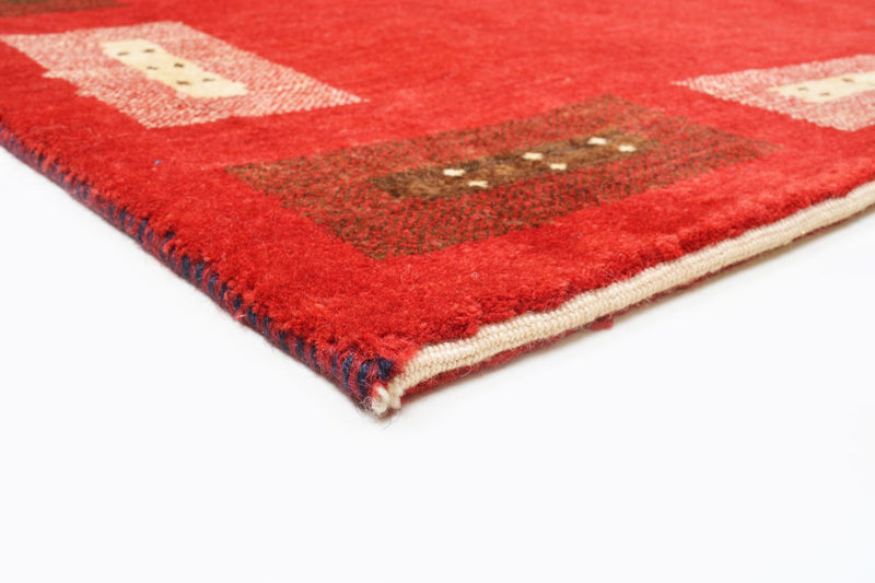 Alfombra Gabbeh - Loribaft Persa - 166 x 104 cm - rojo