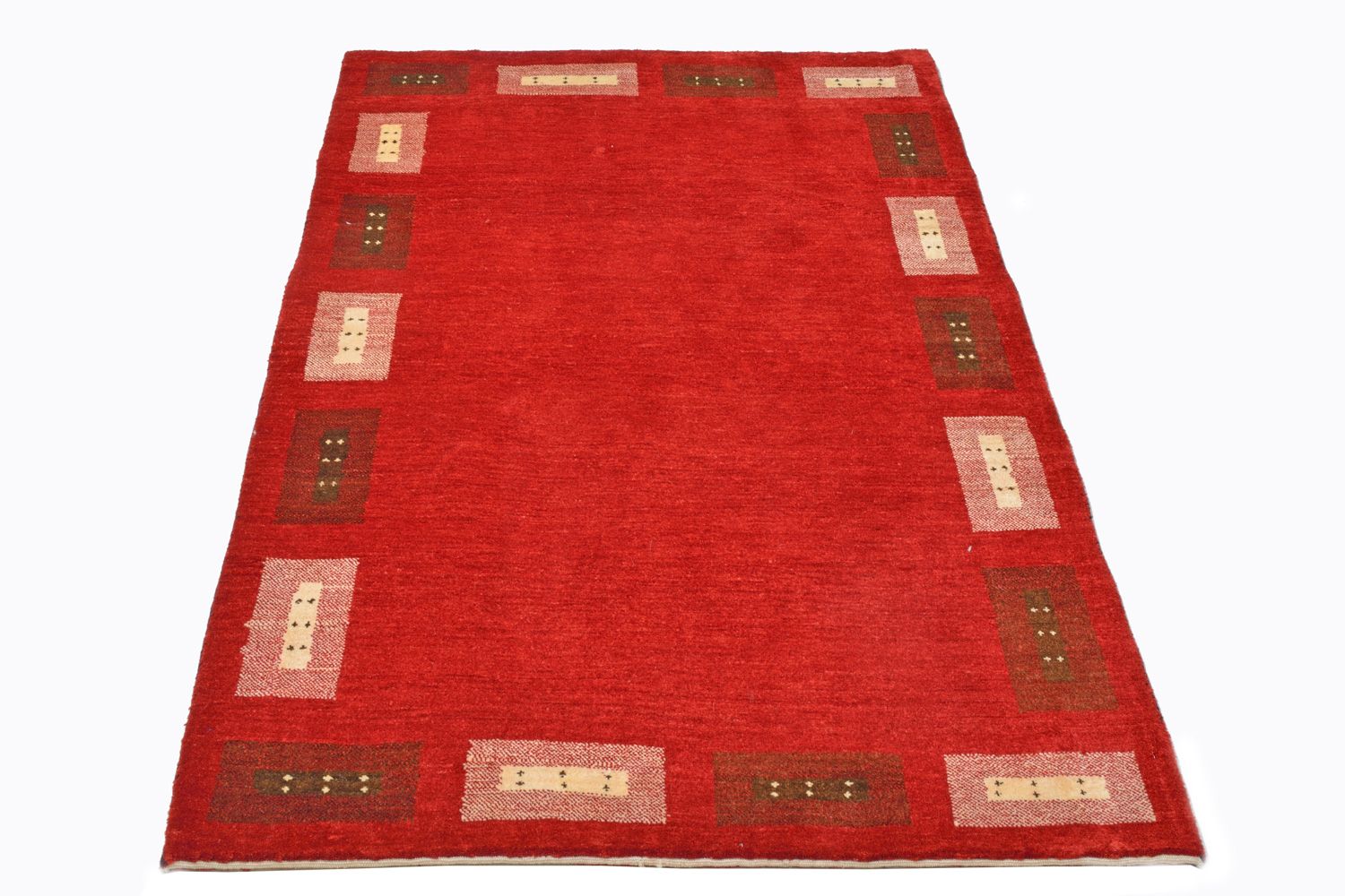 Alfombra Gabbeh - Loribaft Persa - 166 x 104 cm - rojo