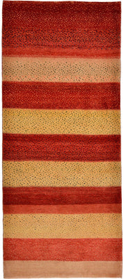 Alfombra de pasillo Alfombra Gabbeh - Loribaft Persa - 202 x 86 cm - rojo