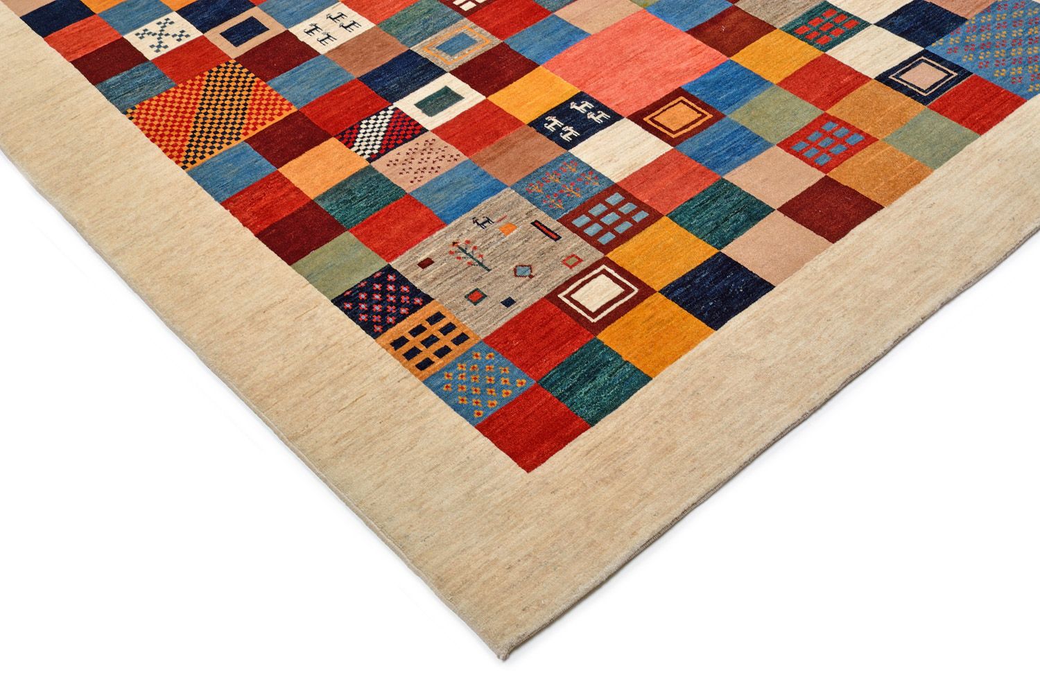 Alfombra Gabbeh - Loribaft Persa - 327 x 224 cm - multicolor